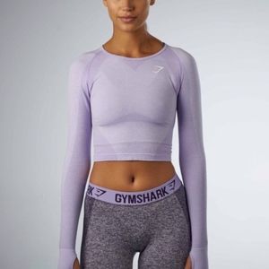 Gymshark Vital Seamless Lilac Crop Top